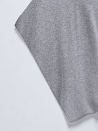 Women's Off-Shoulder Short Sleeve T-Shirt - Breathable Stretch Fabric Oversized Loose Fit Top with Off-Shoulder Neckline & Lettering Print, Soft Suitable for Spring Summer Beachwear, Casual Blouse for Layering - Grey