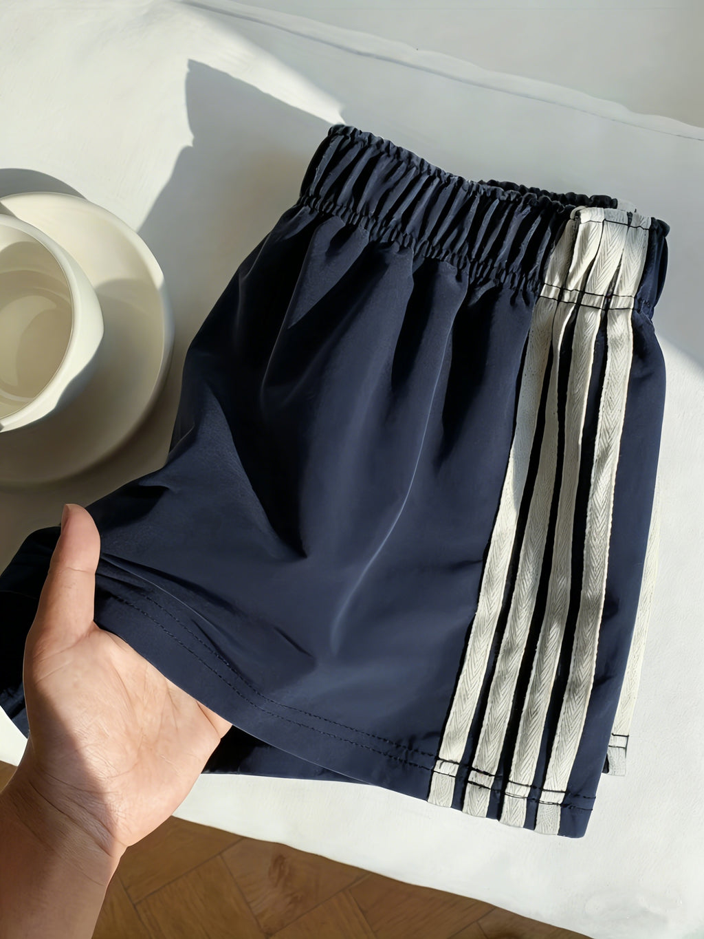 (ZD1019268) Ladies' Fashionable Casual Shorts - Navy Color