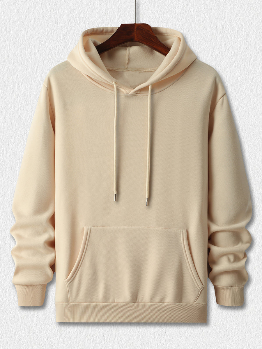 Men's Street-Style Cool Gradient Bear Symbol Hooded Sweatshirt, Featuring a Graffiti Bear Personality Print, Embodying American Street Fashion Culture, an Exclusive Item for Trendsetters! This Men's Hooded Sweatshirt Is Made from Selected - Apricot