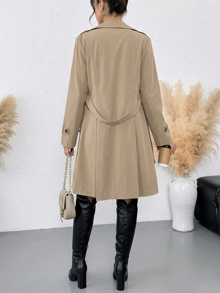 Women's Jacket with Elasticized Waist, Elasticized Cuffs, and Buttons - Khaki