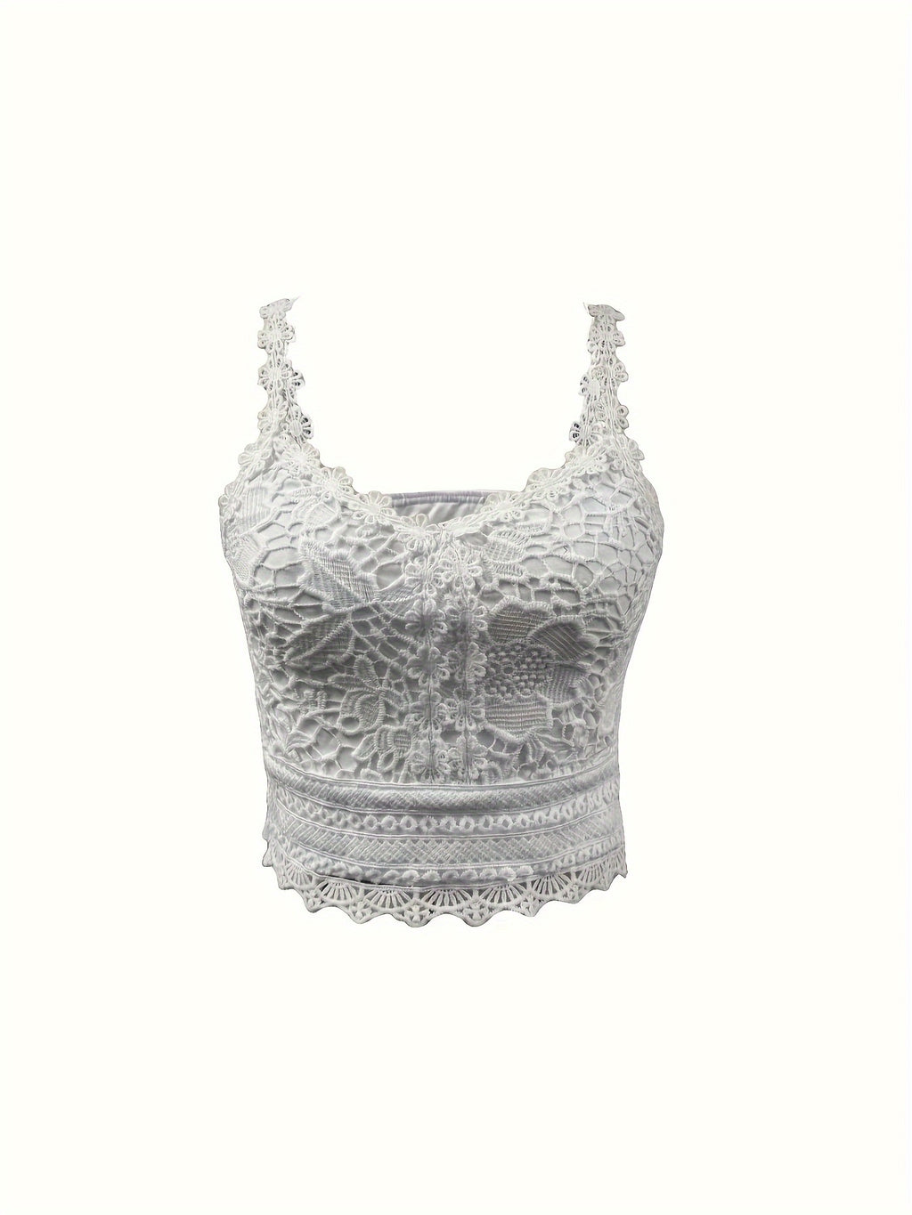 Fashion Lace Women'S Vest - Beige