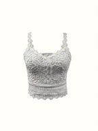 Fashion Lace Women'S Vest - Beige