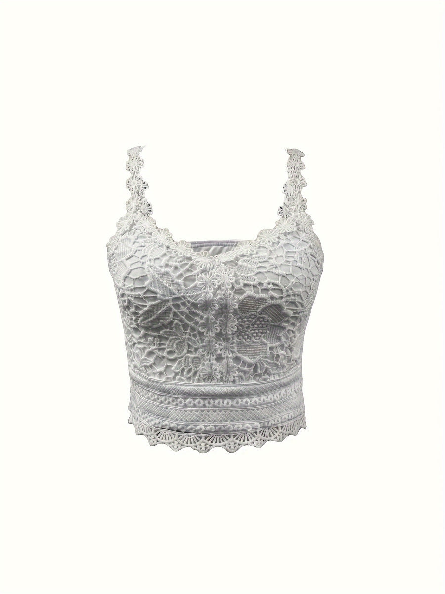 Fashion Lace Women'S Vest - Beige