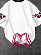 Women's Casual Fashion Drop-Shoulder T-Shirt with NY Letter and 23 Number Print, Drop-Shoulder Sleeves, Daily Wear Graphic Tee, a Must-Have Item for Trendsetters, the Perfect Gift for Family - Multicolor 5