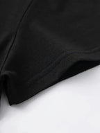 Two Logo Midi Dress with Side Slit - Stylish And Comfortable for Women - Black