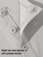 (Set of Two) JEANSWEST Men'S Long-Sleeve Henley Shirts for Spring And Fall - Black + Gray Apricot