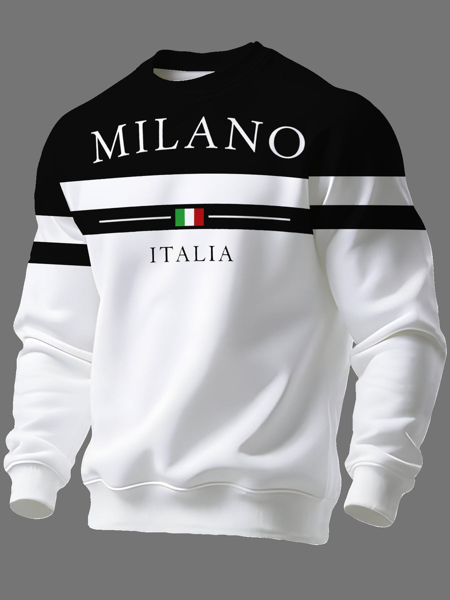 Men's Crew Neck Sweatshirt, New Spring/Autumn Crew Neck Top, Trendy Men's Crew Neck Sweatshirt Winter Clothes for Men - Mixed colors