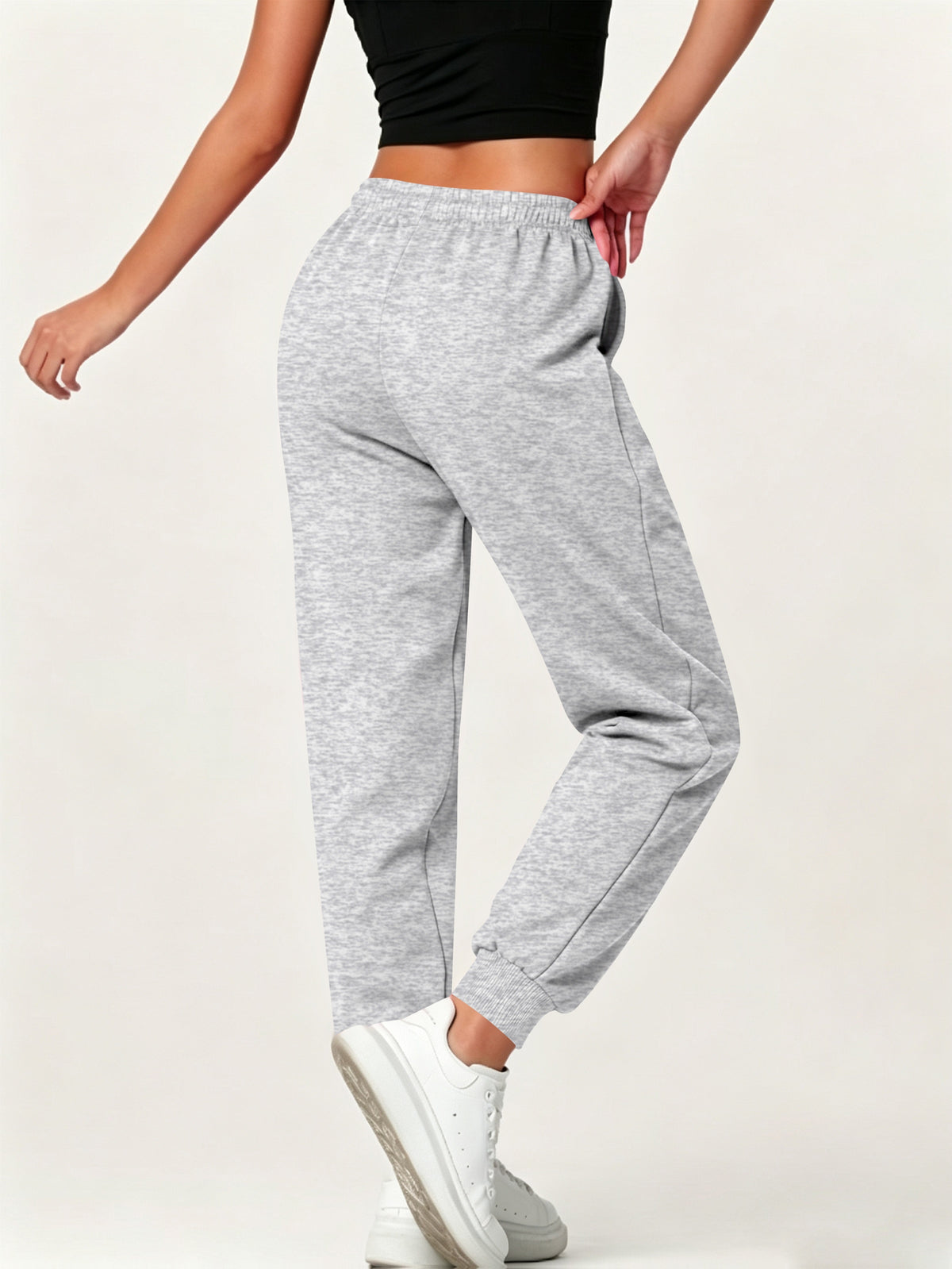 Autumn-Winter Women'S Casual Pants with Pockets - Grey