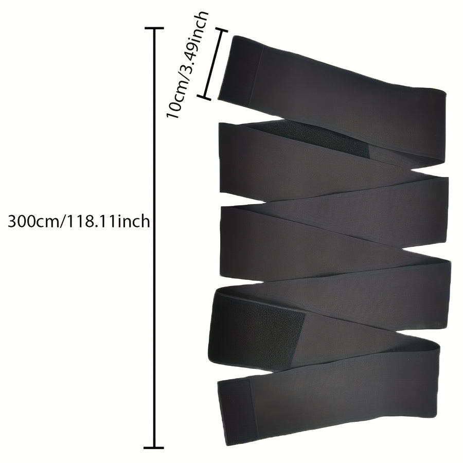 1pc Cloud Prime Women's Adjustable Waist Trainer Belt - 3/4/5m Length Tummy Control Corset with Buckle Closure, Compression for Posture &, & Workout Body Shaper (Black/ Purple)