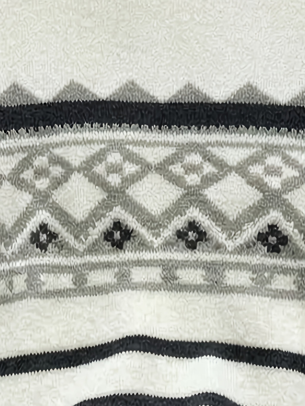 SENMEIGUO New Men's Semi High Neck Knitted Sweater with Fashionable Patterns for Autumn and Winter, Warm and Casual Base Top - White
