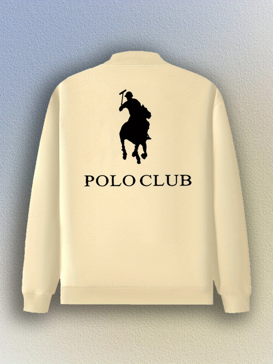 2025 Women's New Casual Sport Jacket, Popular Print Design with Double Print on Front and Back, Baseball Collar, Pockets, Comfortable Breathable Stretch Fabric, Fitted Hem and Cuffs - Apricot
