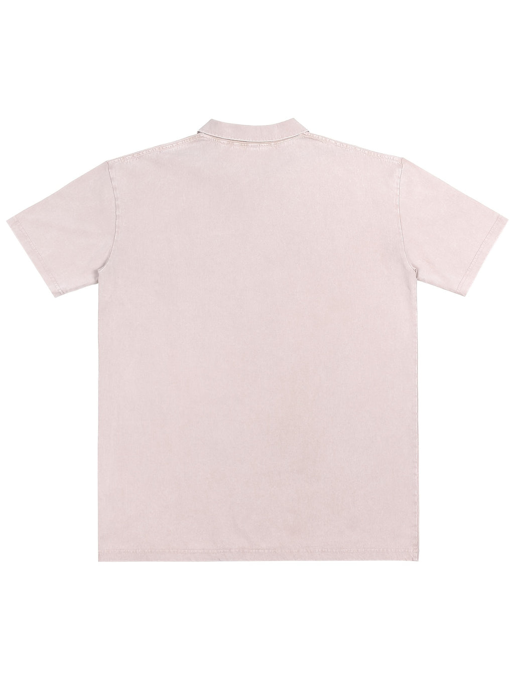 American Vintage Washed Distressed Heavyweight Polo Short Sleeve Men's Spring/Summer Streetwear Brand Loose Fit Versatile Short Sleeve Lapel T-Shirt Casual Street Top - Apricot