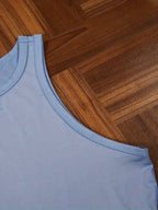 Women's Y2K Elegant Fashion Autumn/Summer Round Neck Tank Top, Cherry Print, Soft Fabric, Machine Washable Comfortable Knitwear, Trendy Four-Season Sexy Street Style, Popular Loose-Fit Comfortable Multi-Color Breathable Trendy Casual Top - Sky Blue