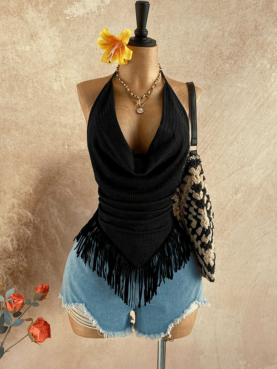 Women'S Fashion Casual Tank Top - Black