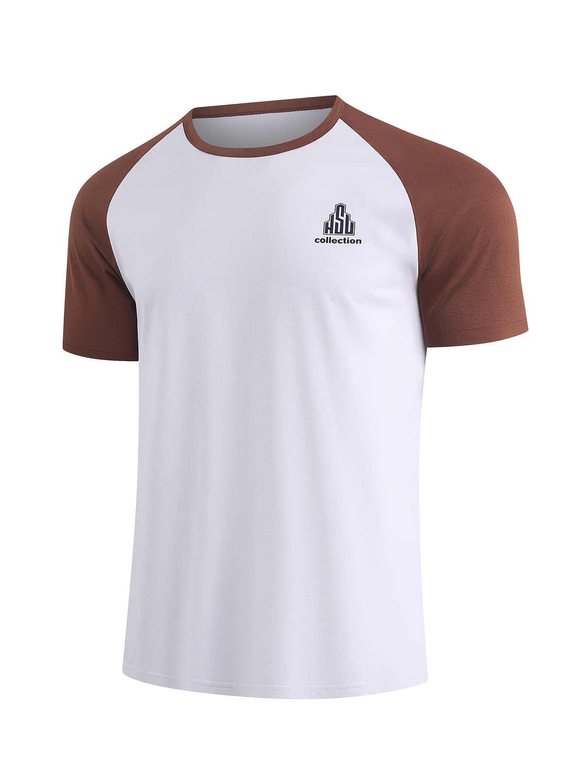4pcs Men's Breathable Short Sleeve T-Shirts - Summer Round Neck Athletic Shirts with Collar Seams Suitable for Running, Gym, Casual Wear | Non- Non- Fabric, Hand Washable, Regular Fit for Outdoor Sports & Daily Use - Yong Er Shou Gray + White