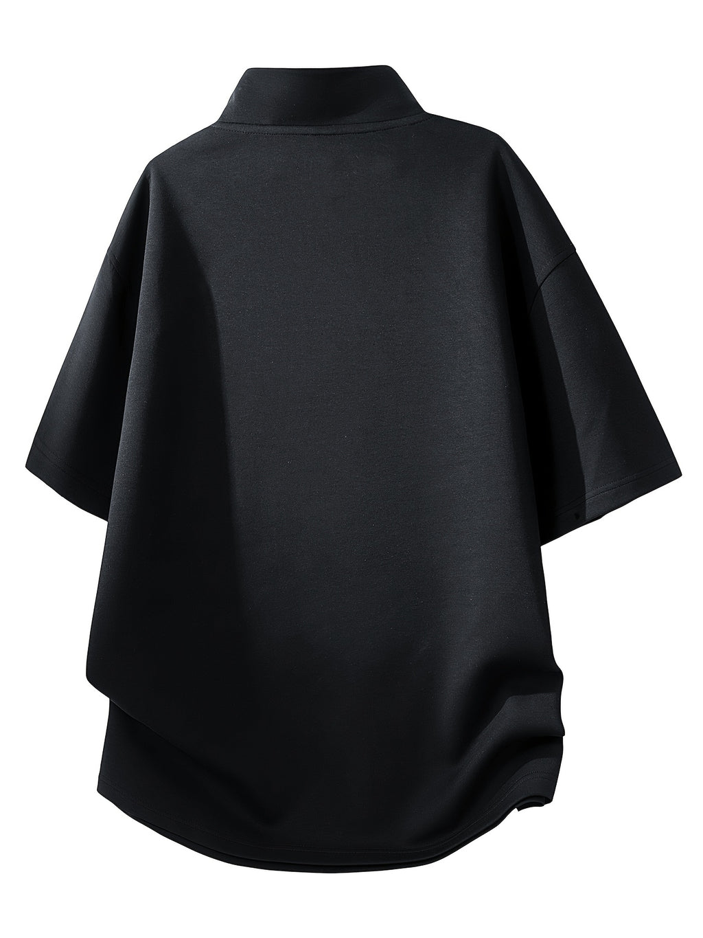Men's Summer Travel Spring Short-Sleeve Stylish Sporty Top, Versatile Casual , Thin Lightweight Fashionable Trendy Commuting Daily Wear, New Simple Round Neck T-Shirt for Back-to-School Season - Black