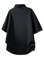 Men's Summer Travel Spring Short-Sleeve Stylish Sporty Top, Versatile Casual , Thin Lightweight Fashionable Trendy Commuting Daily Wear, New Simple Round Neck T-Shirt for Back-to-School Season - Black