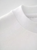 Women'S Fashion Casual Round Neck Long Sleeve T-Shirt, 100% with Lettered Stripe Pattern, Stylish Easy Comfortable Loose Fit - White