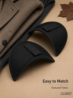 2pcs Lightweight Black Shoulder Shaping Pads, Hook-And-Loop Inserts for Tops And Coats, Builds a Fuller More Polished Shoulder Line - Black
