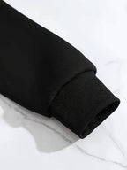 Women's -Lined Thermal Printed Hooded Sweatshirt, Heavyweight Thickened Warm Skin-Friendly Plush Lining, Peeking Little Black Cat Print, for,, Office Workers, Home, Strolling, Shopping, Outings, Gentle, Casual, Versatile, Cold-Proof and Warm Hoodie - Black