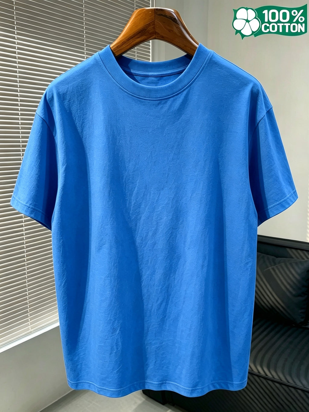 Short Sleeve T-Shirt Top, Crew Neck, Pure Cotton, Crew Neck, Popular Summer Travel Time, Suitcase, Globe, Luggage Tag Illustration Design, Versatile Style, Holiday, Breathable Pattern Print, New Summer Fabric, Comfortable for Daily Outings - Royal blue color