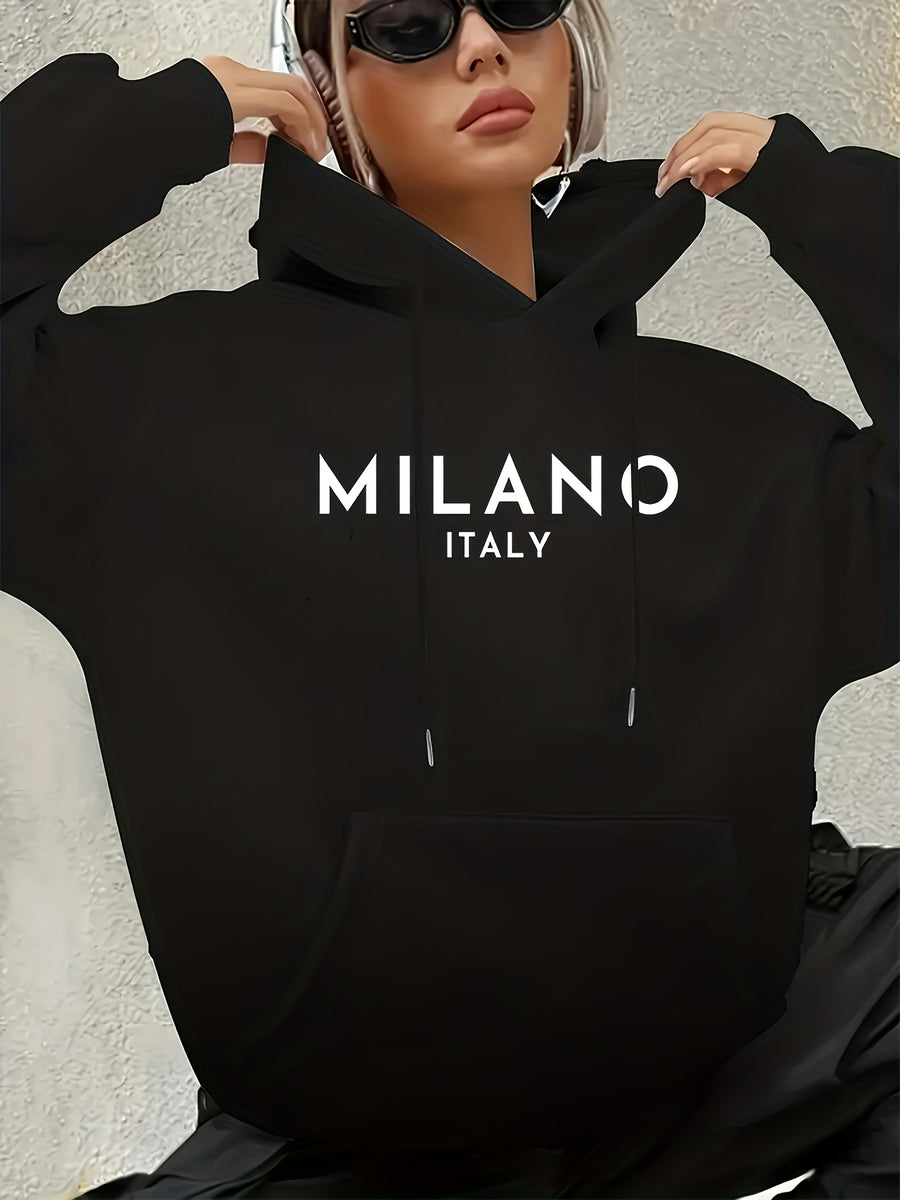 Women'S Fashion Hoodie - Black