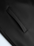 Men's Italian Shield Logo Baseball Jacket - High Collar Winter Warm Zipper Outerwear, Italian Shield Emblem & Ribbed Stripes, Machine Washable Fall/Winter Jacket for Casual & Wear - Black 0