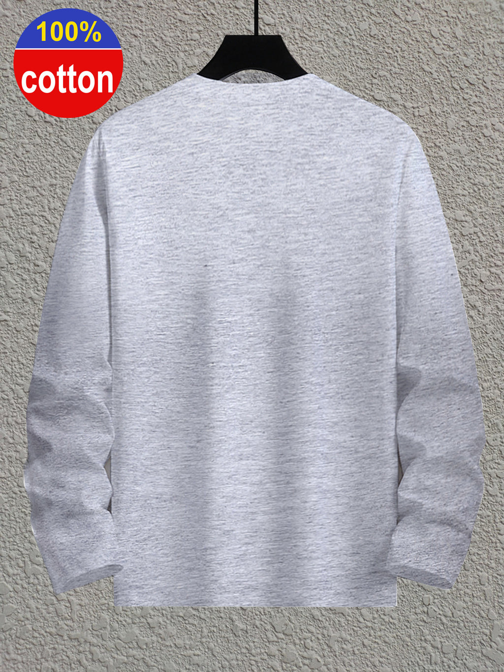 2pcs Set, 100%, Spring/Autumn Long Sleeve Men'S T-Shirt, Easy Fashion Pattern, Round Neck Base Layer, Easy Fashion Fit, Casual Outing Essential, Machine Washable - Mixed Colors 9