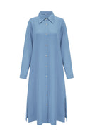 Fashion Women's Shirt Dress, Dress - Blue