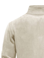 5pcs Men'S Quarter Zip Henley Shirts | Casual Stand Collar, Slight Stretch Fabric, Solid Color, Perfect For Fall/Winter - Mint Green+Gray Blue+Red Brown+Apricot+Gray