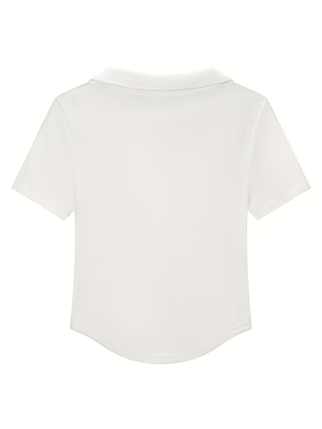 Women'S Summer Short-Length Sexy And Slim-Fit Stretchy Short-Sleeve T-Shirt in White, Casual And Fashionable Blouse Style - White
