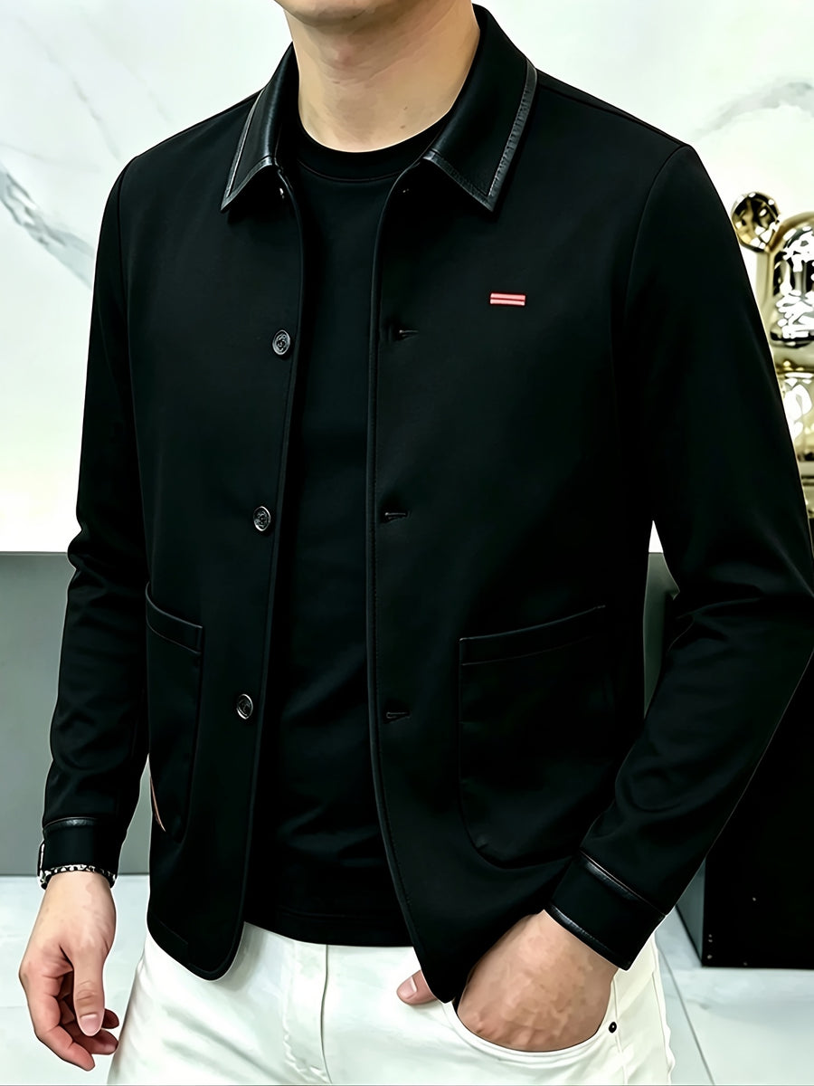 Men'S Light Luxury Jacket Coat, Men'S Spring Autumn Jacket, Spring And Autumn Coat, Fashion Outerwear Winter Clothes for Men - 10309 Hui - 2253