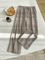 Women's Striped Tie-Waist Comfortable Casual Wide Leg Pants - Mixed colors