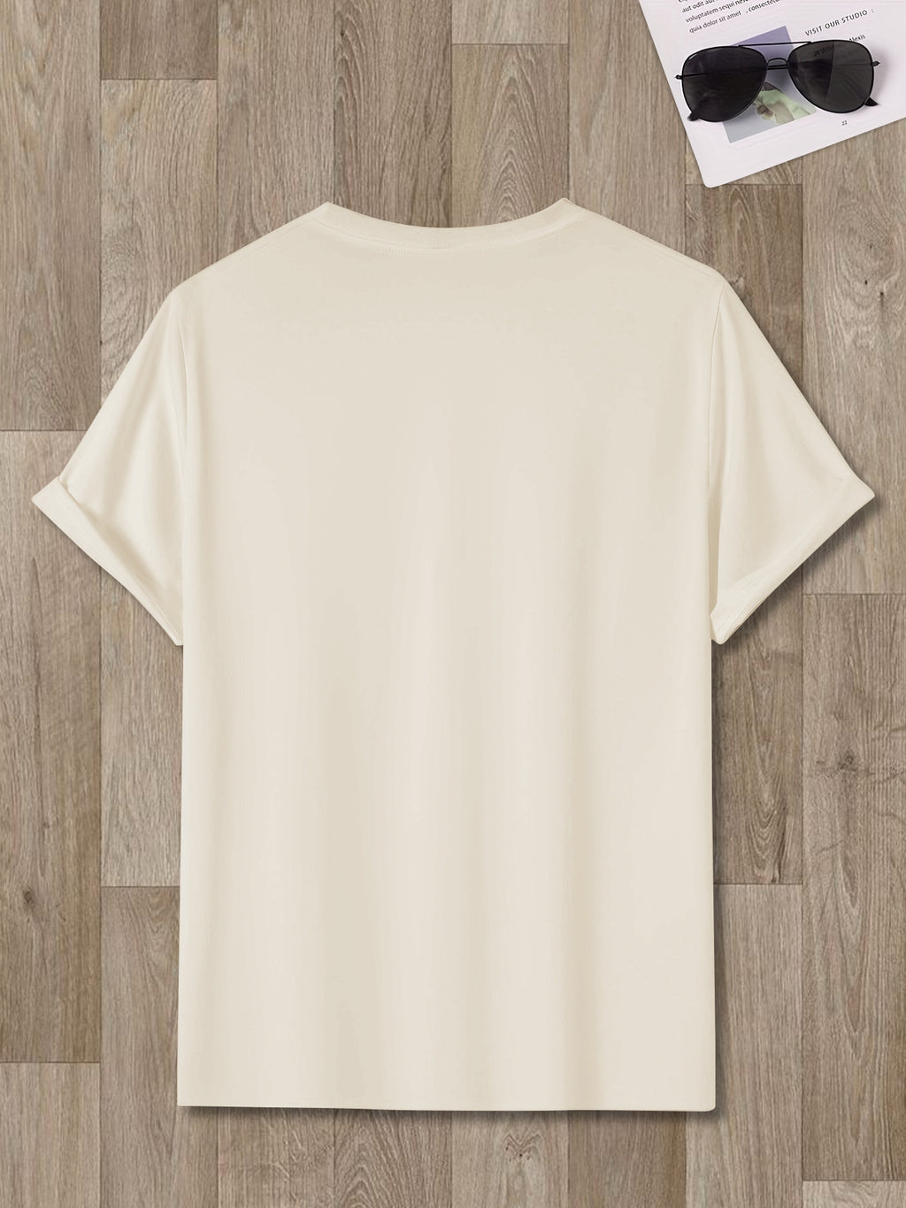 Sunny Energetic Orange Spiral Pattern Short Sleeve T-Shirt, Fresh And Fashionable, Suitable for Outdoor Activities And Daily Wear - Apricot