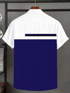 Fashionable and Minimalist Men's Shirt, 3D Printed Men's Summer New Short-Sleeve Shirt - White