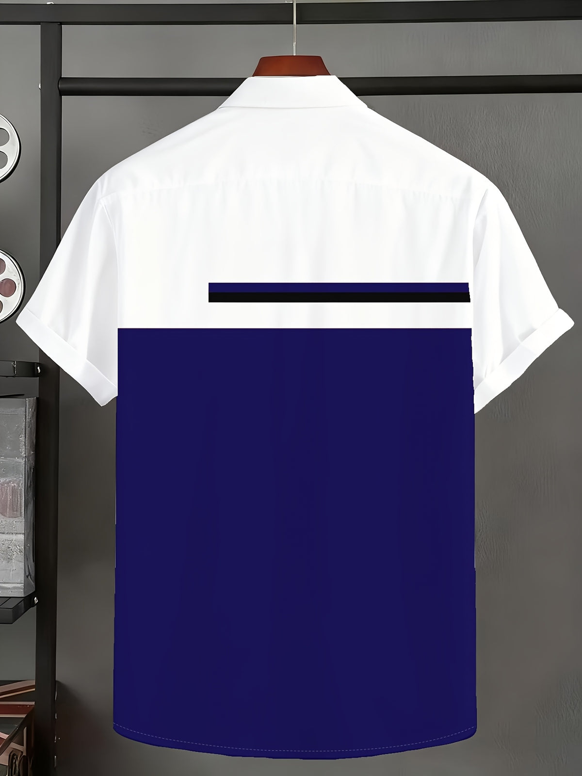 Fashionable and Minimalist Men's Shirt, 3D Printed Men's Summer New Short-Sleeve Shirt - White