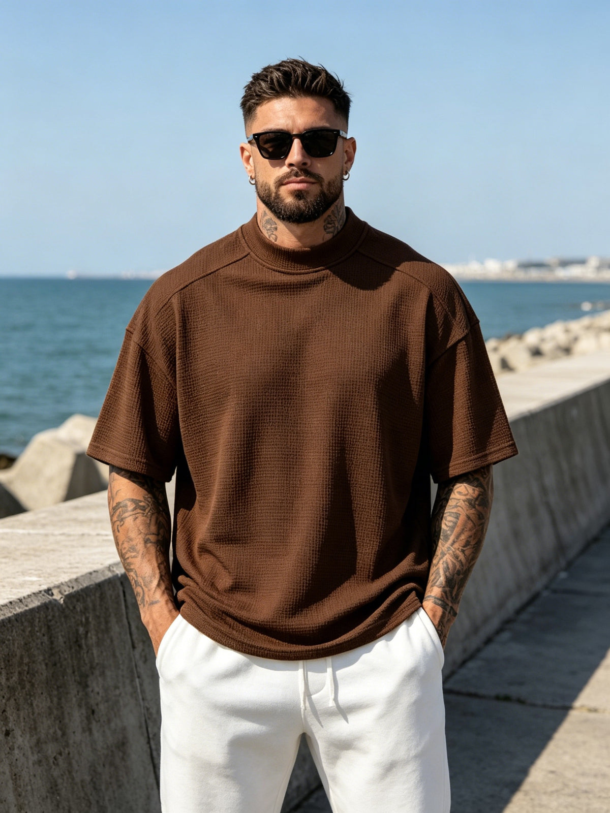 3pcs Set New Men'S Top Fashion Athletic Short Sleeve Spring Summer Summer Casual Comfortable Breathable Soft Trendy Easy Premium All-Match Refreshing - Mixed colors