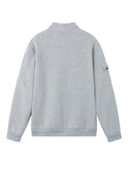 2026 Autumn/Winter New Men's Stand Collar Half-Zip Sweatshirt, Distressed Print, Workwear Style Multi-Pocket Design, Wear-Resistant and Wrinkle-Resistant Fabric, Sleek Cut Without Bulk, Combining Workwear Practicality with Casual Attire Adaptability - Light Gray 1