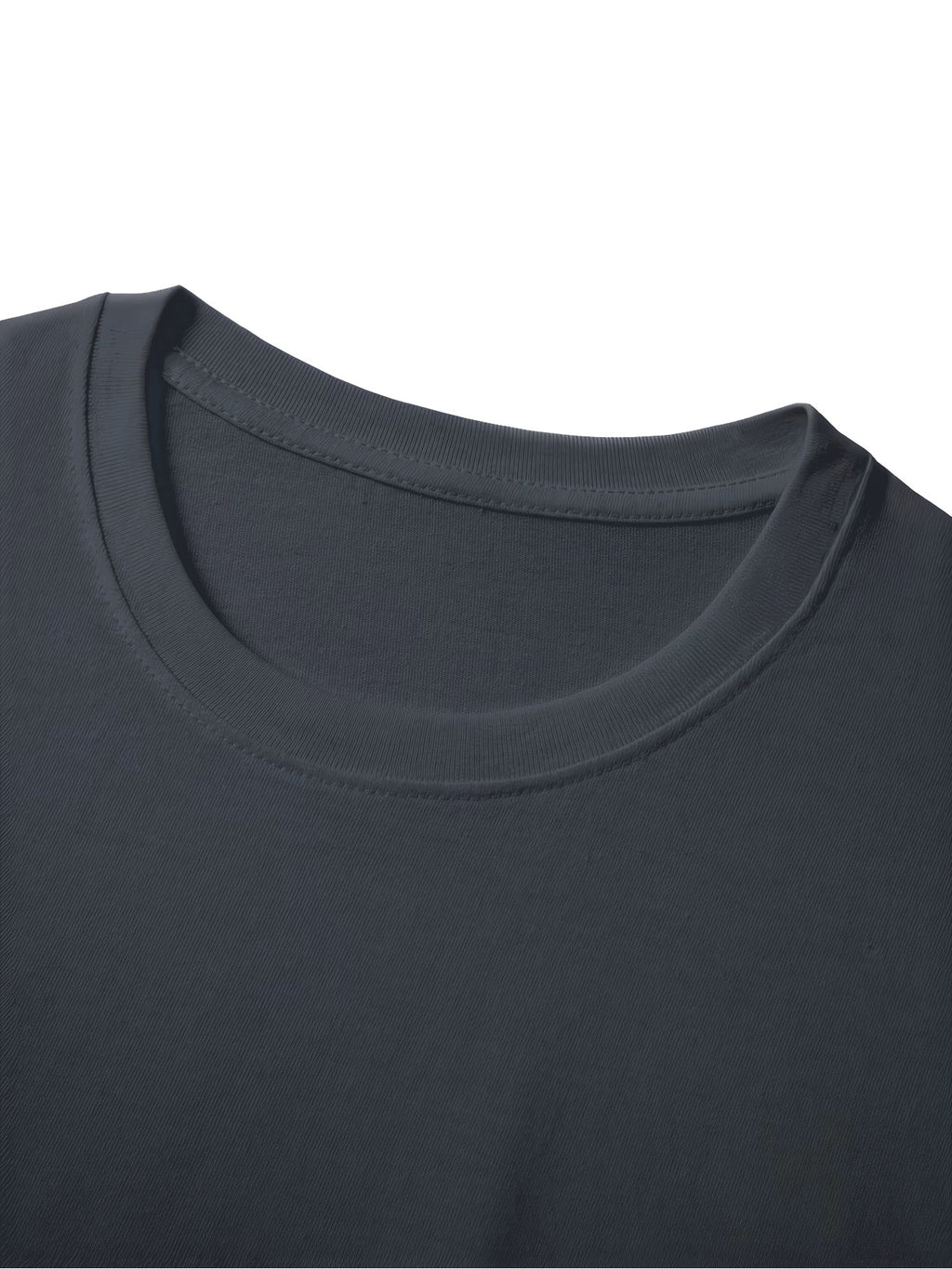 100% Cotton Men's T-Shirt, Cotton Fabric, Airplane Print, Lightweight, Breathable, Sweat-Absorbent, Essential Summer Daily Top - Grey