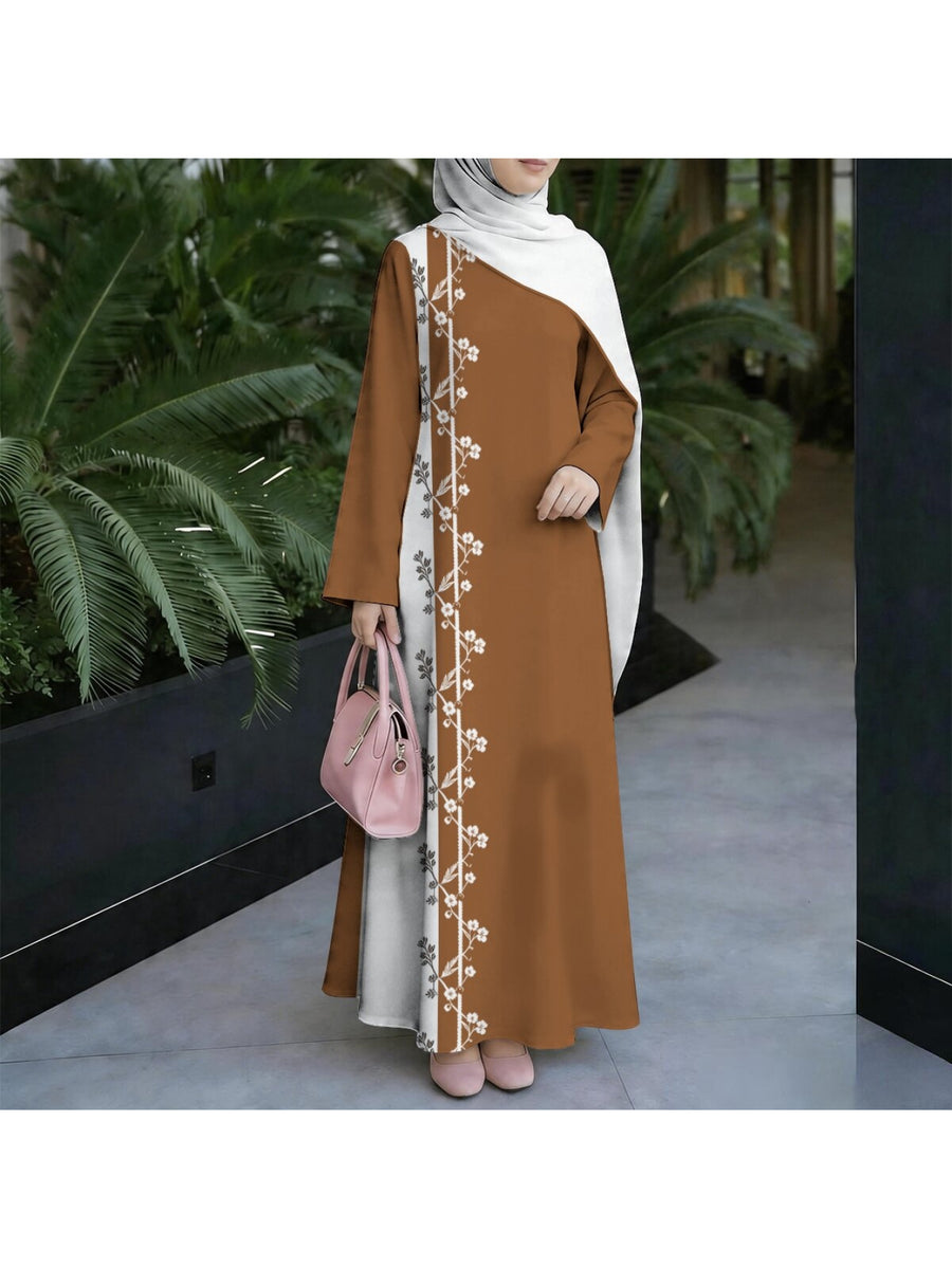 2026 Special Collection, Muslim Women'S Long Dress, Middle Eastern Traditional Cultural Costume, Suitable for Malaysian Women to Wear, Comfortable And Breathable Fabric (Headscarf Accessory Not Included) - Mixed colors