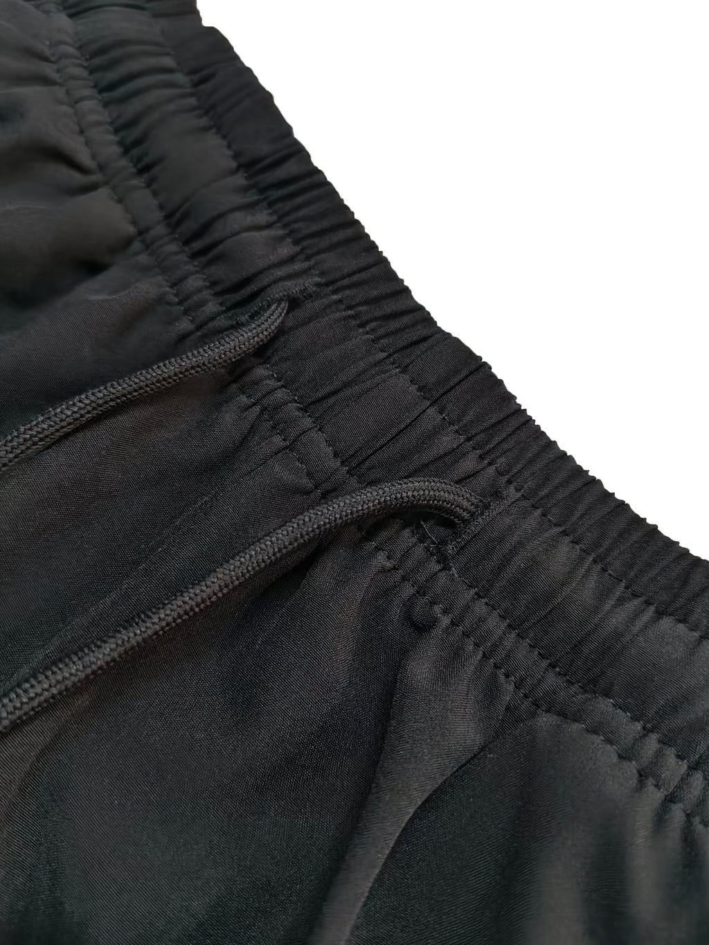 Trendy Fashion Women'S New Casual Thin Long Pants, Color-Block Patchwork with Elastic Waist And Adjustable Drawstring, Embroidered Logo, Suitable for Spring/Autumn Outdoor Leisure Or Daily Commute And Various Parties - Black