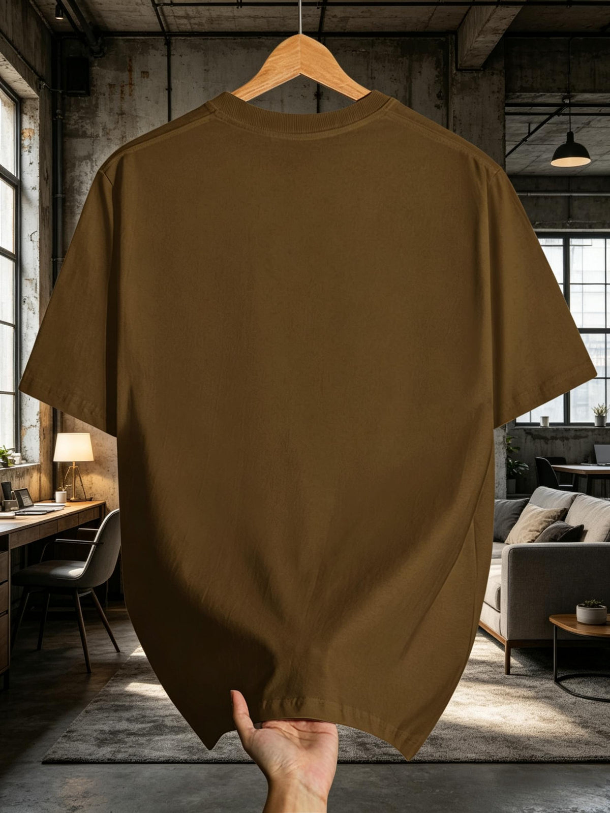 New Pure Cotton African Inspired Men's T-Shirt with Tribal Pattern And Geometric Design for Casual Wear In Summer And Autumn Perfect Gift for Him - Dark Brown