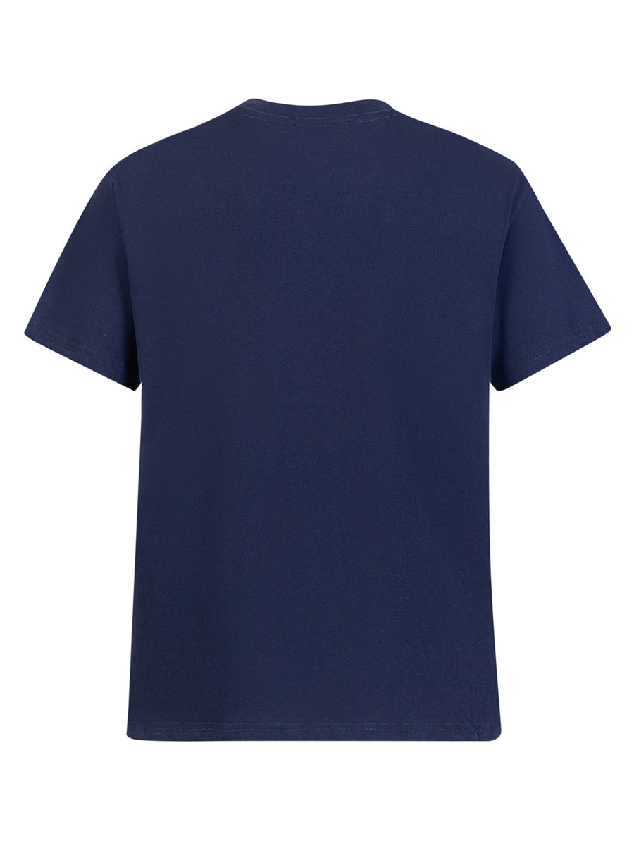 Heavyweight Men's 100% Pure Cotton Crew Neck Printed T-Shirt, a Stylish and Versatile High-Quality Top, an Essential for Daily Wear, Street Jogging, and Other Casual Outfits - Blue