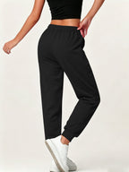 Autumn-Winter Women'S Casual Pants with Pockets - Black