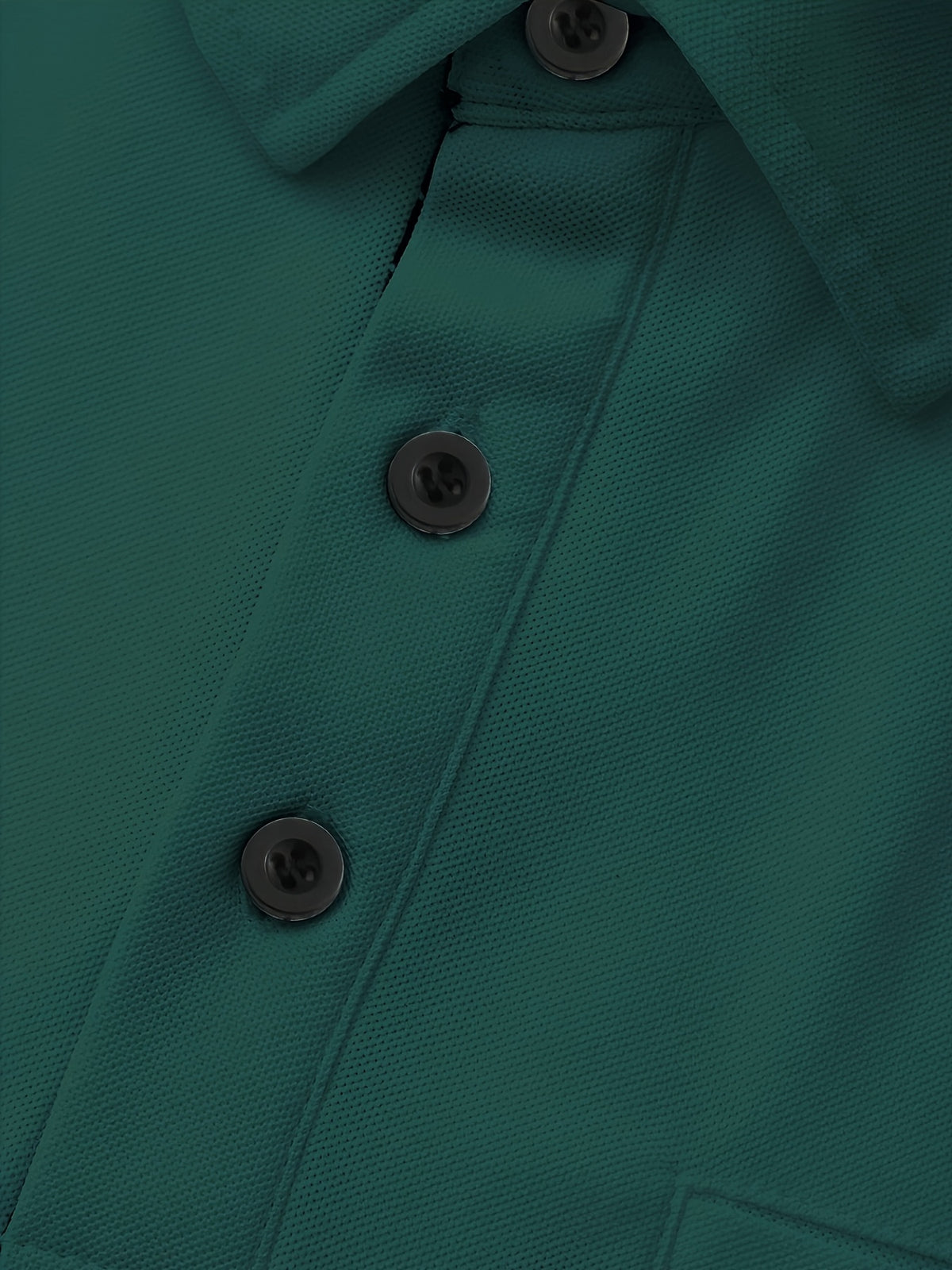 Men's New Polo Shirt, Piqué Soft Fabric, Faux Pocket, Outdoor Casual Business Breathable Polo Shirt, Suitable for Vacation and Business Occasions, Essential for Daily Casual Wear - Dark Green