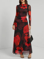 Women'S Fashion Digital Print Dress - Multicolor