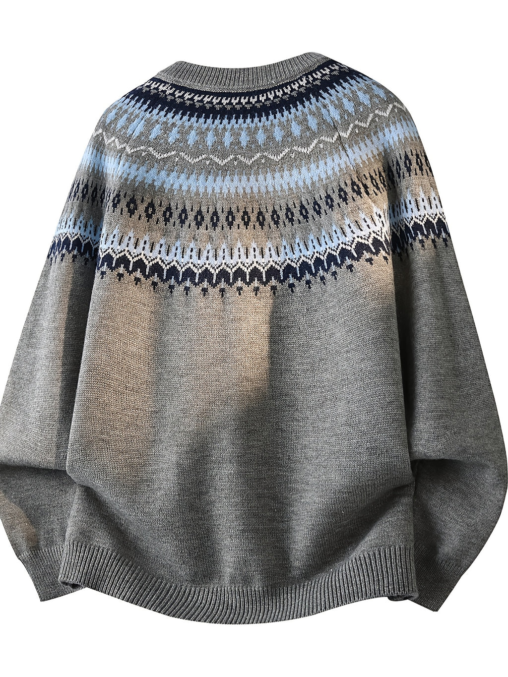 Du Jing Lan OBM 1pc Autumn/Winter New Arrival Men's Knitted Cardigan, Old Money Style Contrast Color Single-Breasted Button Closure Crew Neck Open Front Knitted Cardigan, Men's Business Casual Fashion Open Front Knitted Cardigan Top - Grey