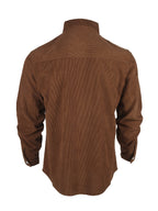 Men'S Retro Corduroy Shirt - Casual Long Sleeve Pocket Shirt, Brown Retro Style Jacket, Suitable for All Seasons, Lapel Design, Loose Fit Suitable for Layering Or Wearing Alone - Light Brown-1