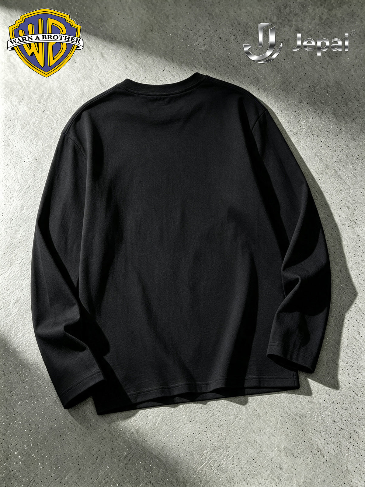 Warner Bros. Exclusive License, Men'S Hip-Hop Streetwear Classic Character Print Long Sleeve Shirt, Casual Apparel, Fashion Top, Suitable for Spring And Autumn Outdoor Activities - Black