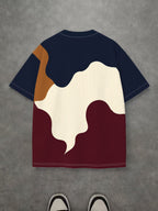 Men'S Fashion Fit Short Sleeve T-Shirt Summer New Trendy Individual Abstract Design Top Casual Round Neck Pullover Student Short Sleeve Tee - Mixed colors